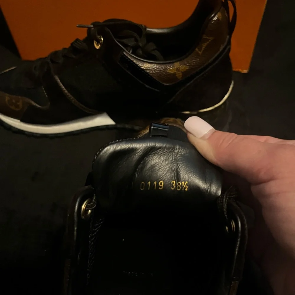 Louis Vuitton Black and Brown Monogram Sneakers - Picture 6 of 8